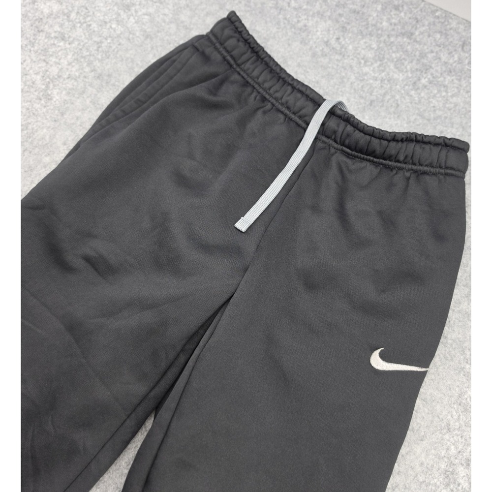 Nike Therma-FIT Black Sweatpants Athletic Pants Women Size M White Swoosh Logo